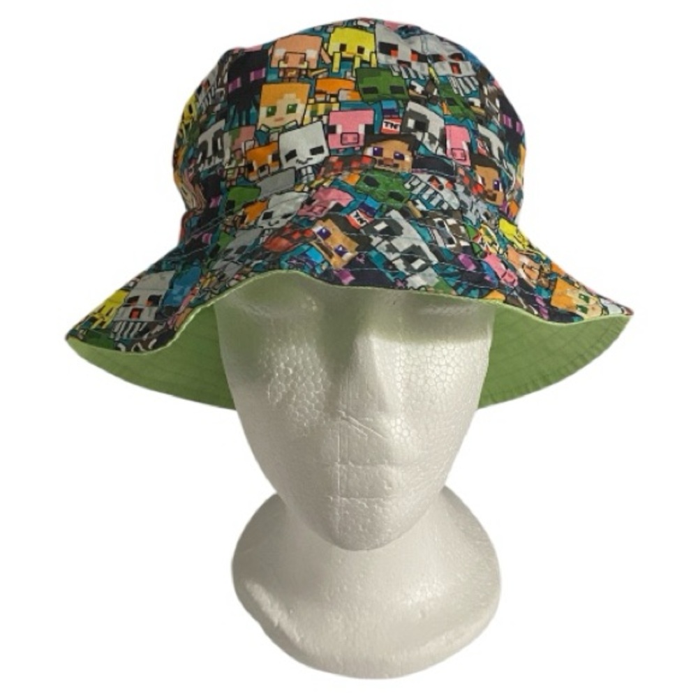 Minecraft Reversible Bucket Hat, Unisex, Cotton, NWOT, Youth Sz OS, Novelty - Picture 7 of 12